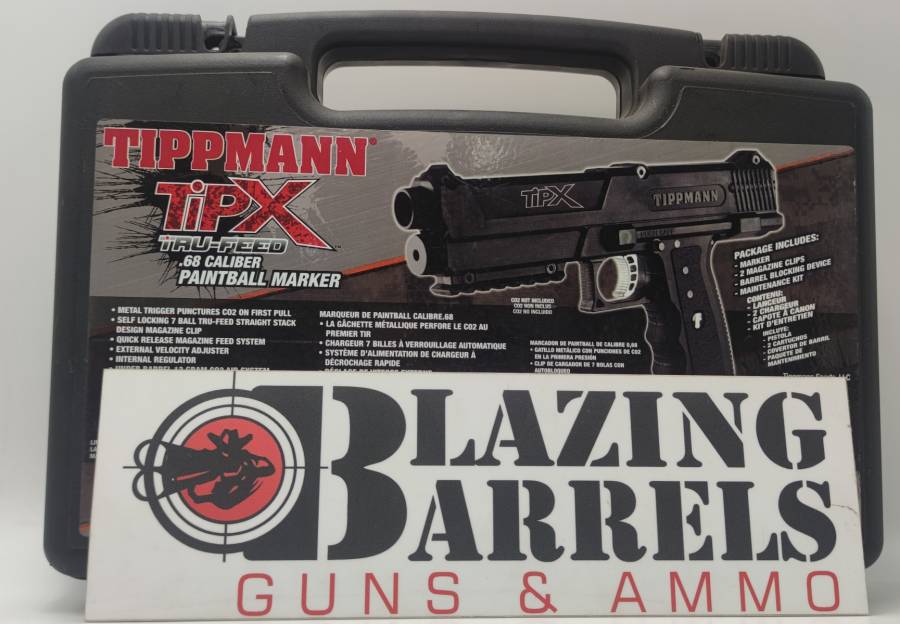 TIPPMAN TIPX .68 CALIBER PAINTBALL SECOND HAND ,  


Metal trigger punctures C02 on first pull
Self locking 7 ball tru-feed straight stack design magazine
Quick release magazine feed system
External velocity adjuster
Internal regulator
Removable barrel with x7 threads


